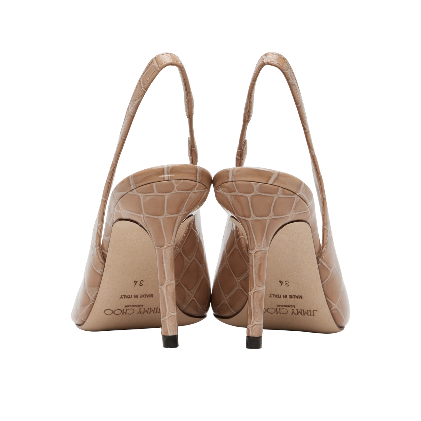 Visuel 3 : Jimmy Choo | Escarpin Love Slingback vernis croco beige| Boutique Parenthese Bordeaux