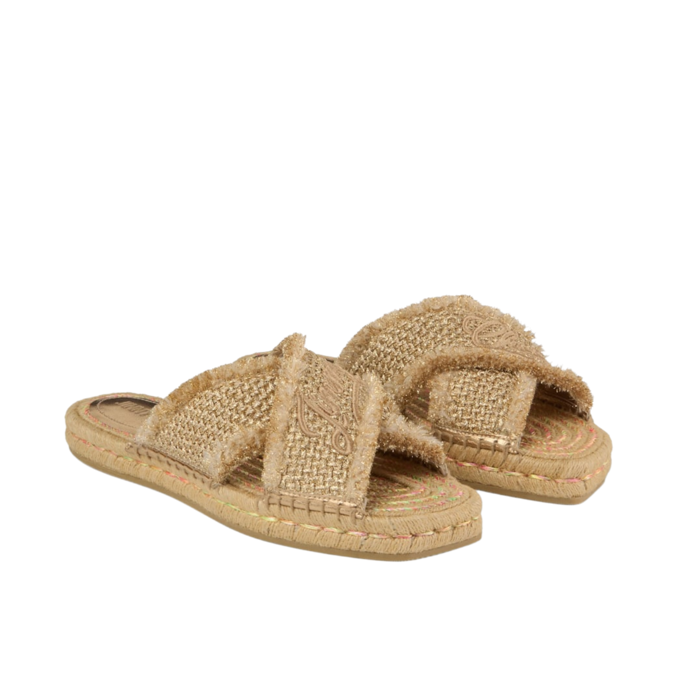 Visuel 2 : Jimmy Choo | Sandale plate Aciel Gold| Boutique Parenthese Bordeaux