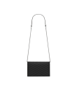 Visuel 4 : Saint Laurent | Pochette Chain Wallet Cassandre en cuir grainé noir et argent | Boutique Parenthese
