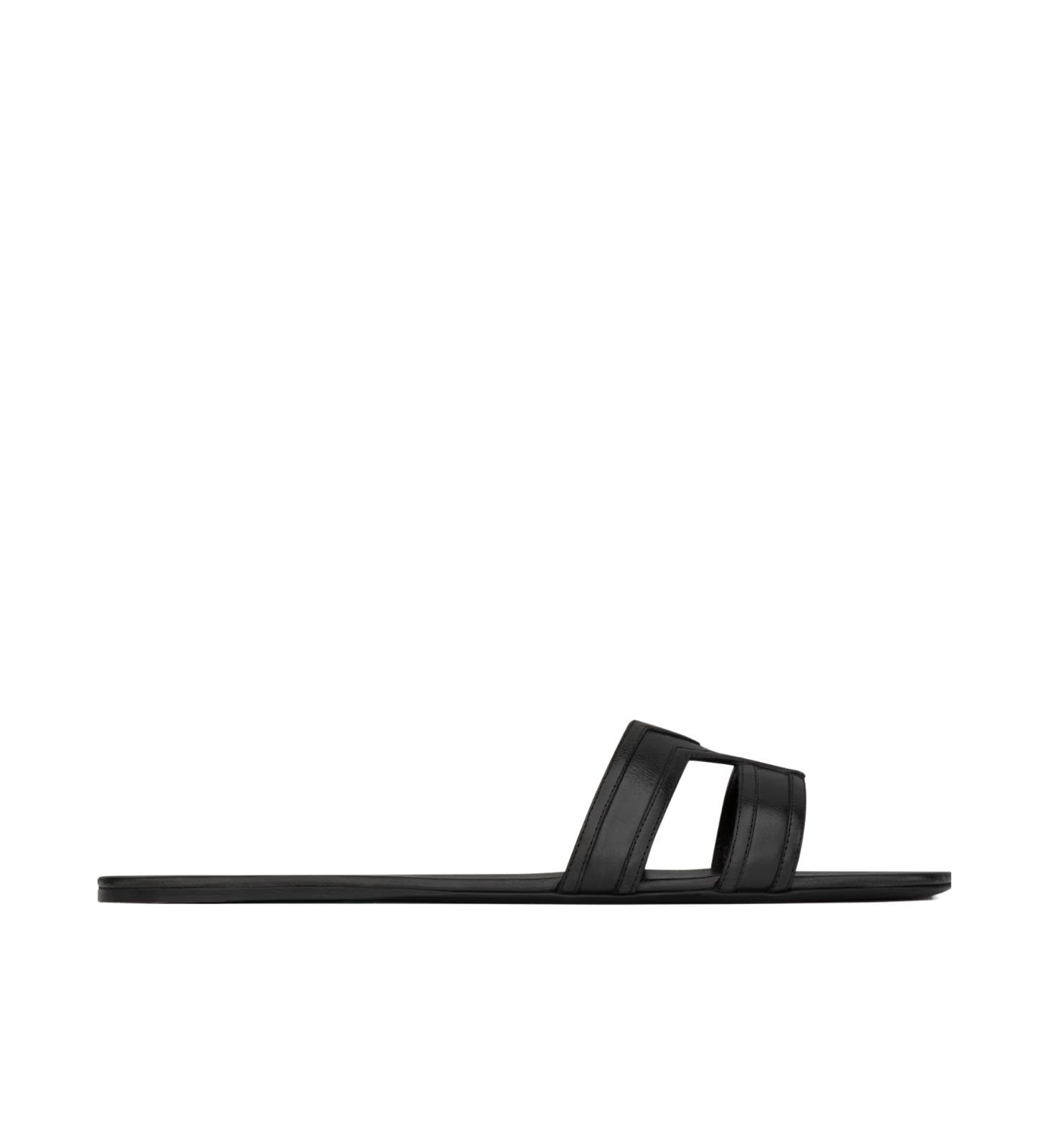 Visuel 1 : Collection Saint Laurent Bordeaux | Mule mabrouka en cuir noir| Boutique Parenthese