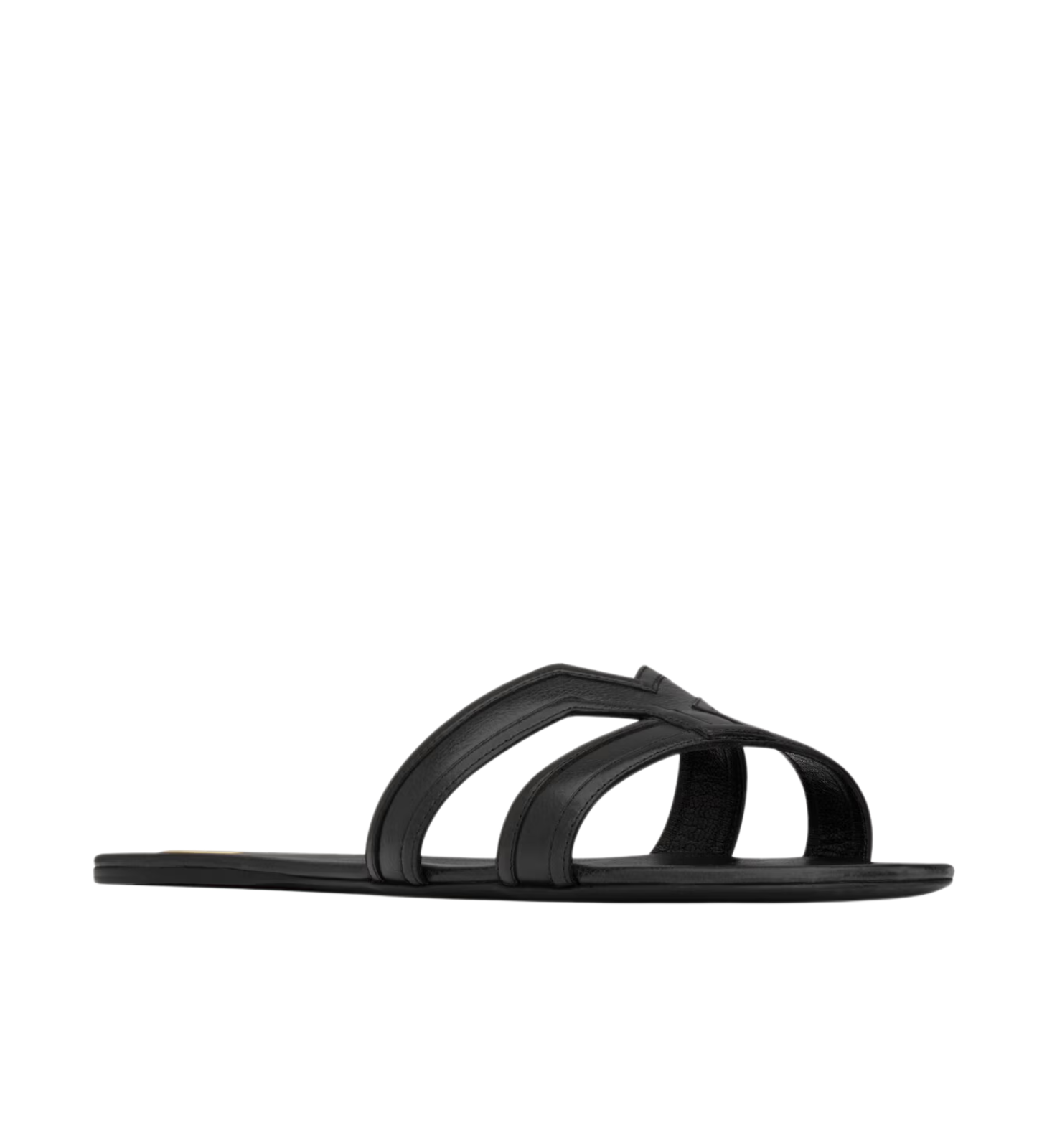 Visuel 2 : Collection Saint Laurent Bordeaux | Mule mabrouka en cuir noir| Boutique Parenthese