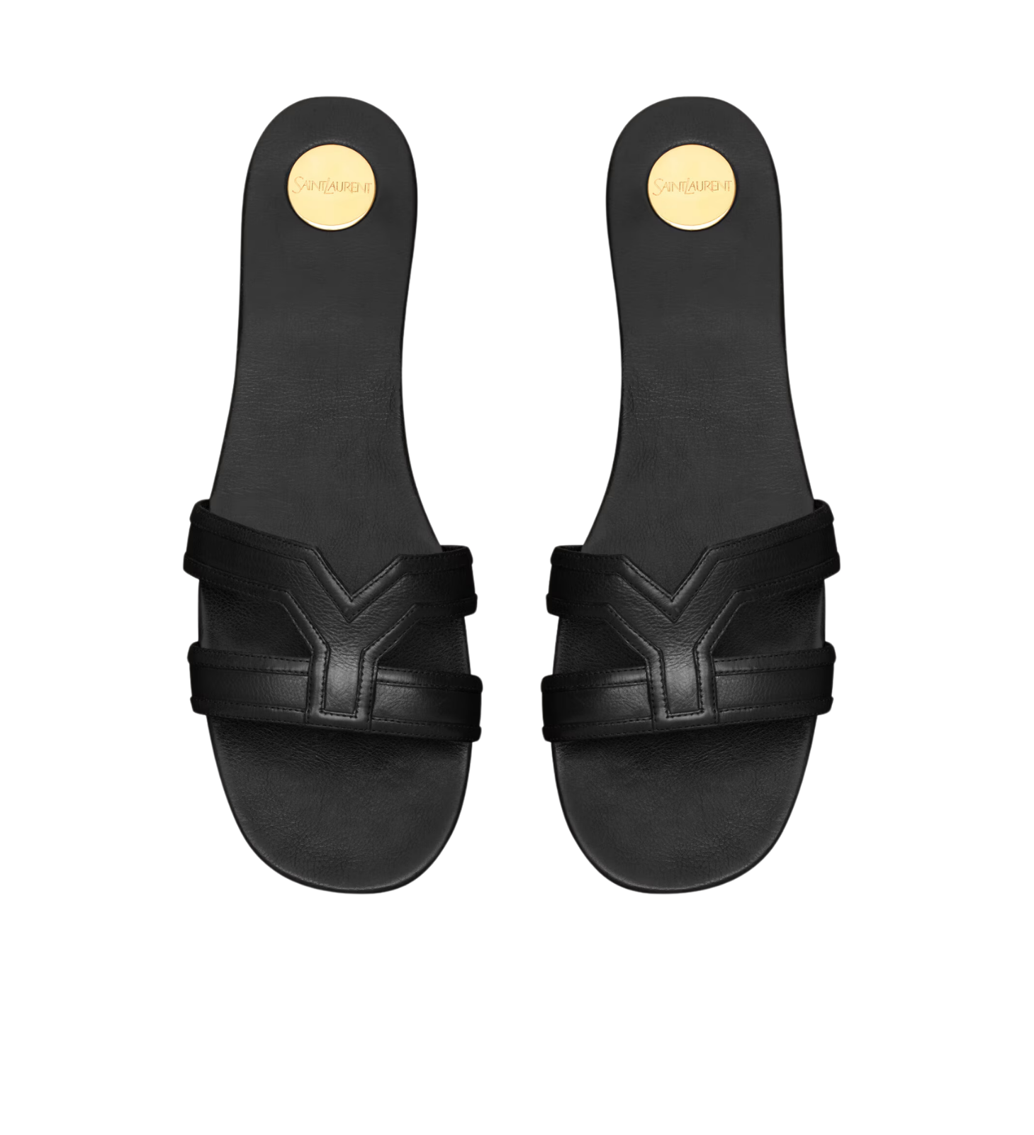 Visuel 3 : Collection Saint Laurent Bordeaux | Mule mabrouka en cuir noir| Boutique Parenthese