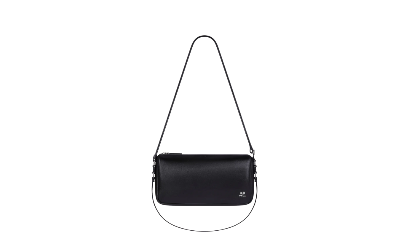 Visuel 1 : Courrèges | Petit sac Three Sixty en cuir noir | Boutique Parenthese Bordeaux