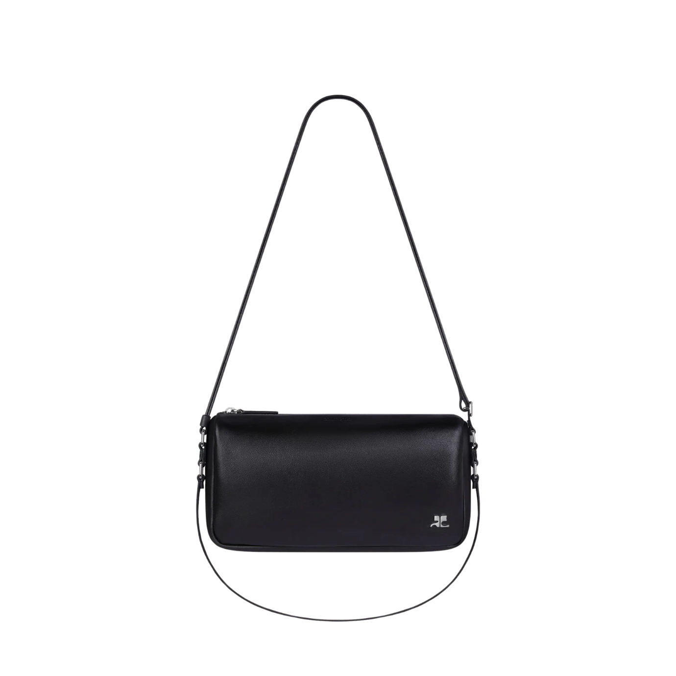 Visuel 1 : Courrèges | Petit sac Three Sixty en cuir noir | Boutique Parenthese Bordeaux