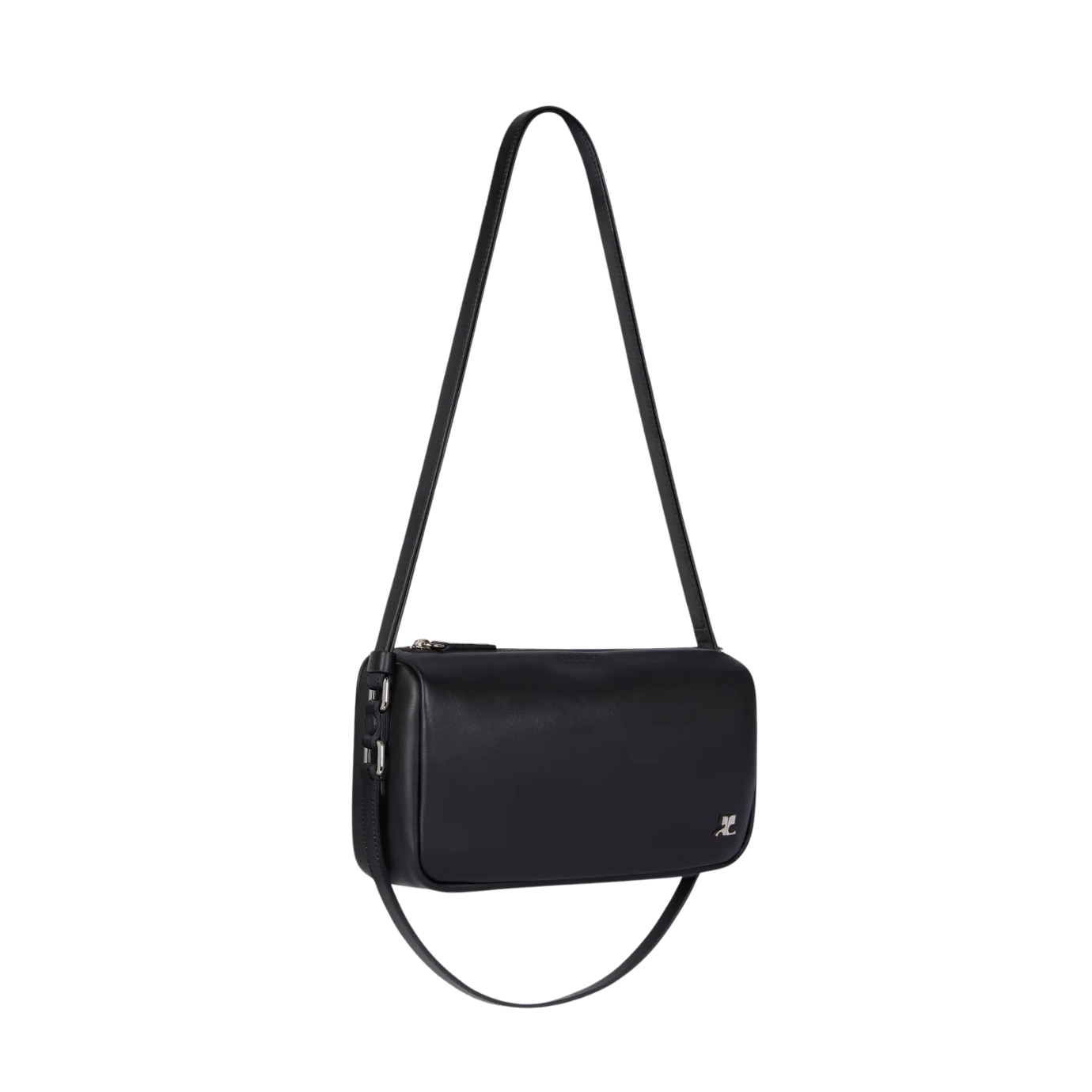 Visuel 2 : Courrèges | Petit sac Three Sixty en cuir noir | Boutique Parenthese Bordeaux