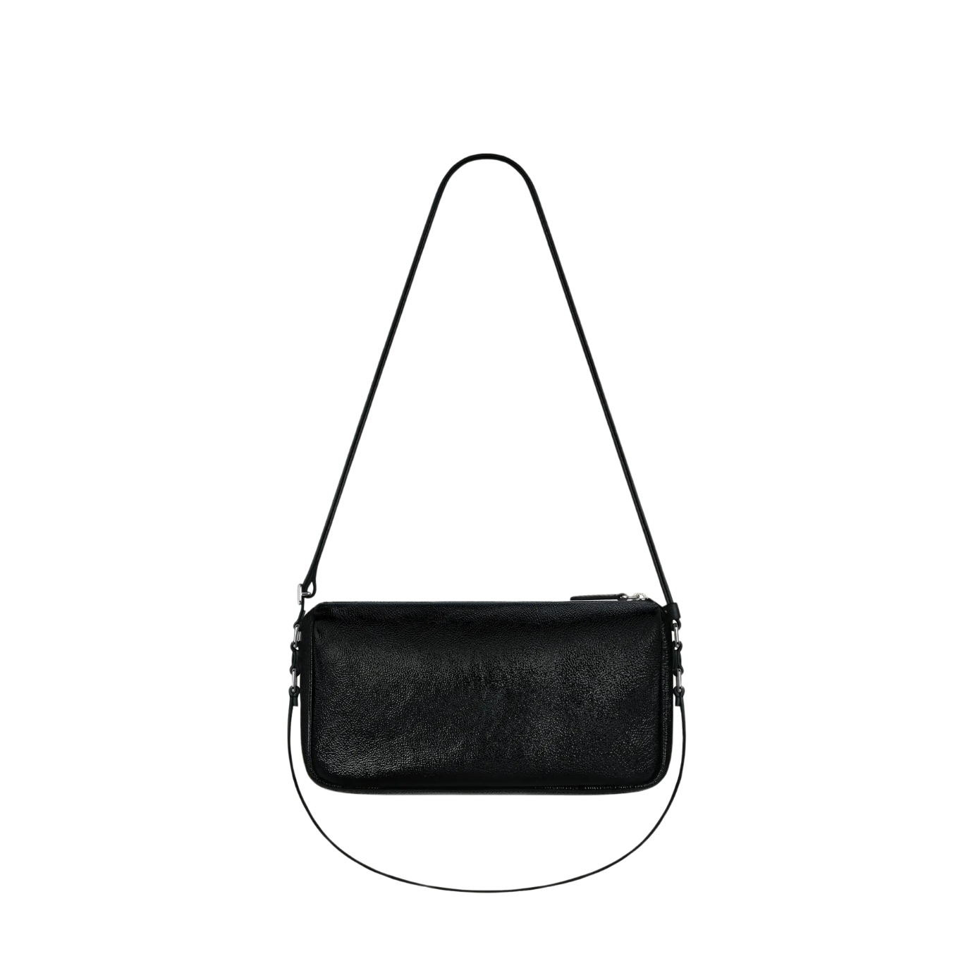 Visuel 3 : Courrèges | Petit sac Three Sixty en cuir noir vinyle | Boutique Parenthese Bordeaux