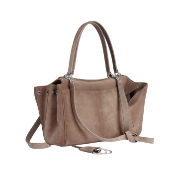 Visuel 3 : Collection Balenciaga Bordeaux | Sac Rodeo small en suède sésame|  Sac de Luxe Parenthese Bordeaux