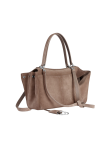 Visuel 3 : Collection Balenciaga Bordeaux | Sac Rodeo small en suède sésame|  Sac de Luxe Parenthese Bordeaux