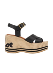 Visuel 1 : Collection Chloé Bordeaux | Compensé Chloe Sand noir | Boutique de chaussures de Luxe Parenthese Bordeaux
