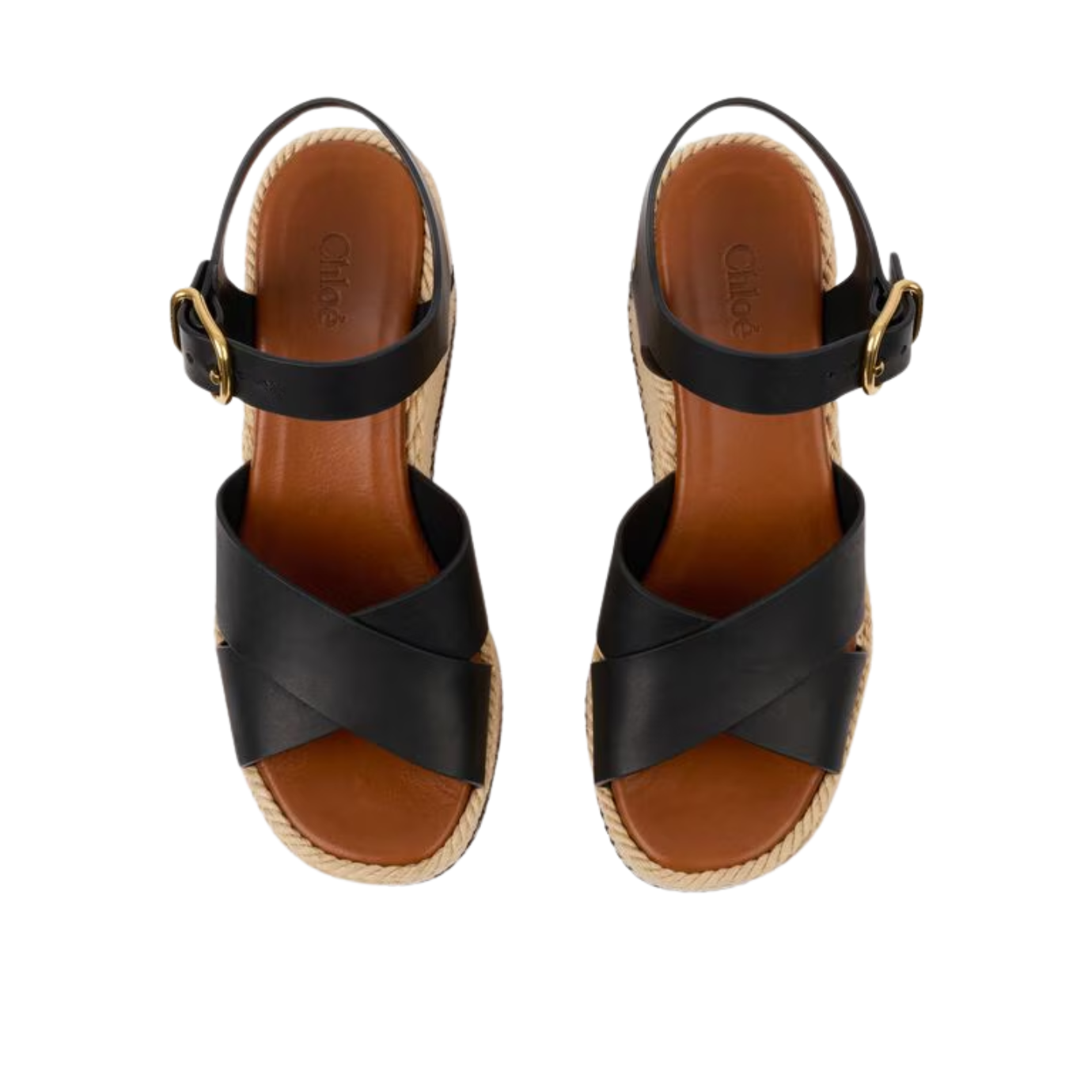 Visuel 3 : Collection Chloé Bordeaux | Compensé Chloe Sand noir | Boutique de chaussures de Luxe Parenthese Bordeaux