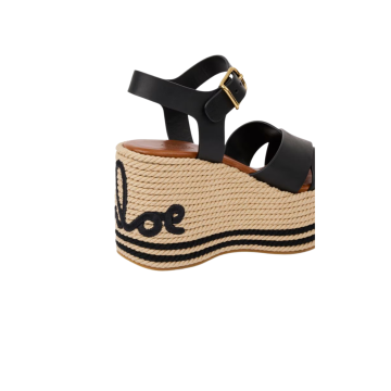 Visuel 4 : Collection Chloé Bordeaux | Compensé Chloe Sand noir | Boutique de chaussures de Luxe Parenthese Bordeaux