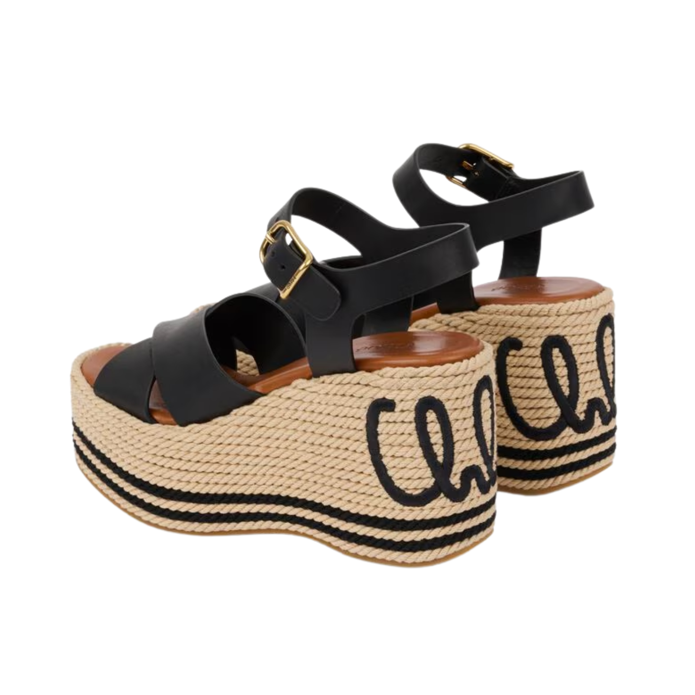 Visuel 5 : Collection Chloé Bordeaux | Compensé Chloe Sand noir | Boutique de chaussures de Luxe Parenthese Bordeaux