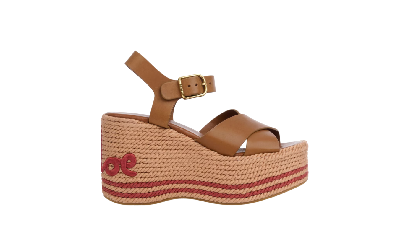Visuel 1 : Collection Chloé Bordeaux | Compensé Chloe Sand marron | Boutique de chaussures de Luxe Parenthese Bordeaux