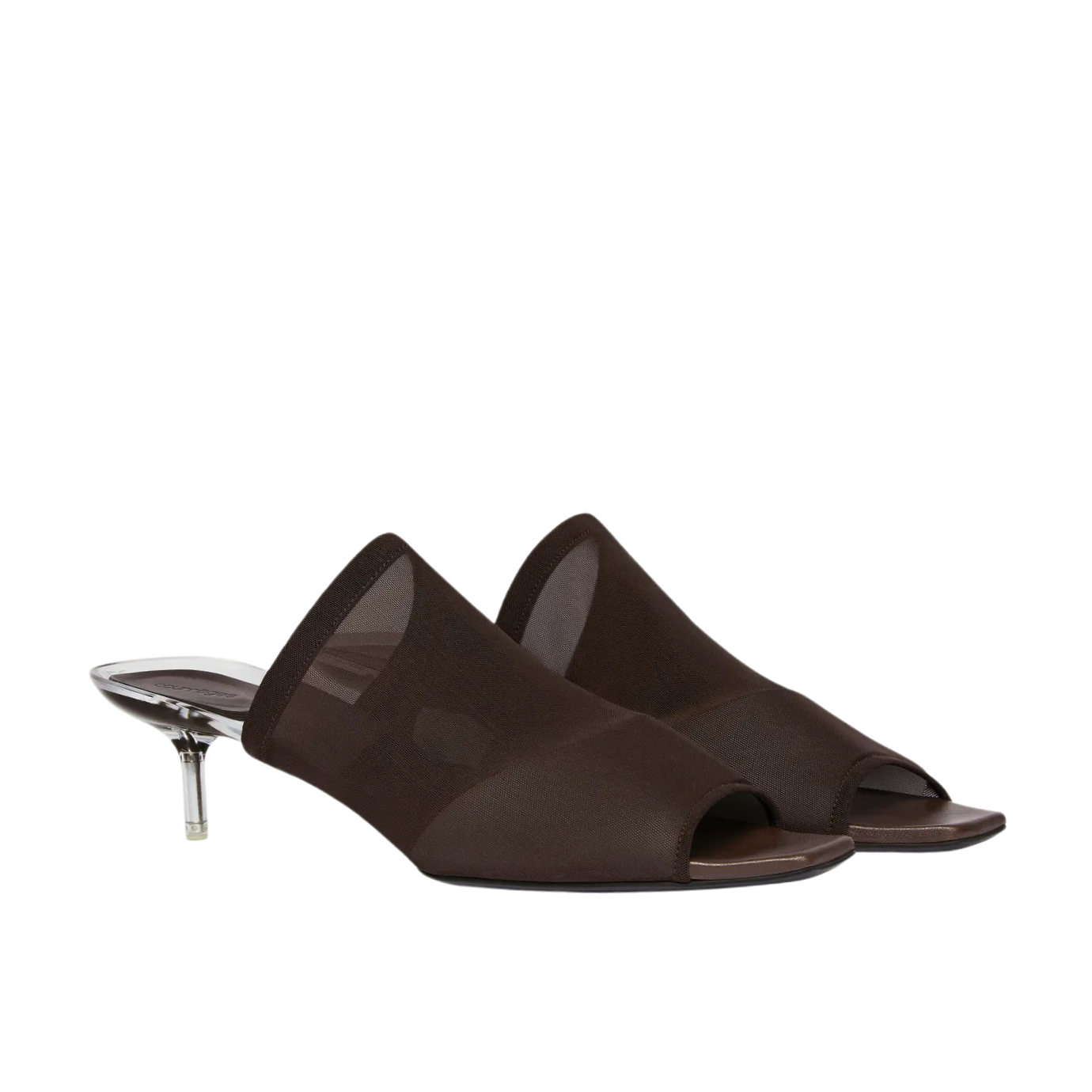 Visuel 2 : Collection Courrèges Bordeaux | Mule en mesh chocolat| Boutique Parenthese