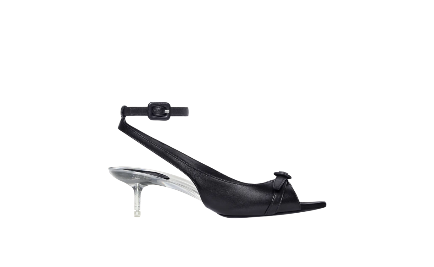 Visuel 1 : Collection Courrèges Bordeaux | Sandale en cuir noir| Boutique Parenthese