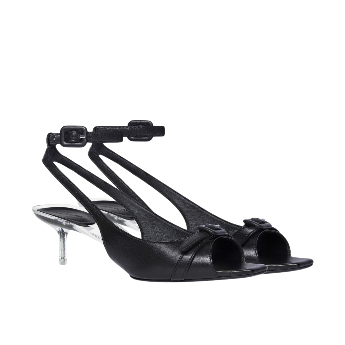 Visuel 2 : Collection Courrèges Bordeaux | Sandale en cuir noir| Boutique Parenthese