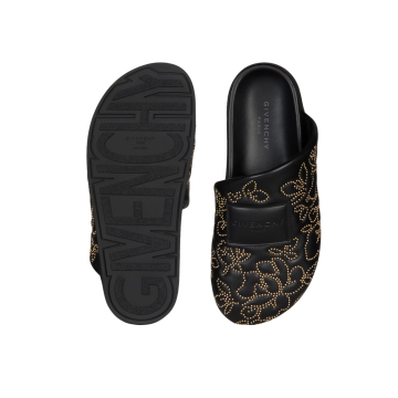 Visuel 3 : Collection Givenchy Bordeaux | Mules plates cloutées noires| Boutique Parenthese Bordeaux