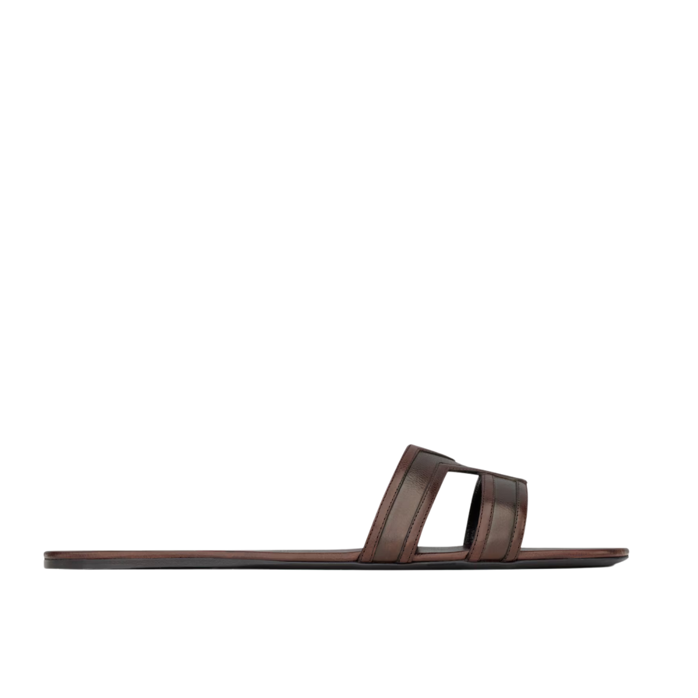 Visuel 1 : Collection Saint Laurent Bordeaux | Mule mabrouka en cuir paris brown| Boutique Parenthese