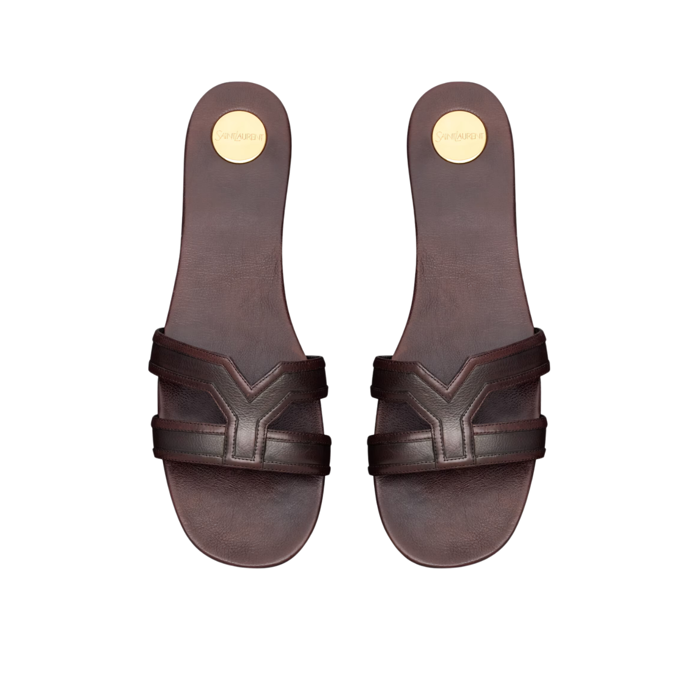 Visuel 3 : Collection Saint Laurent Bordeaux | Mule mabrouka en cuir paris brown| Boutique Parenthese