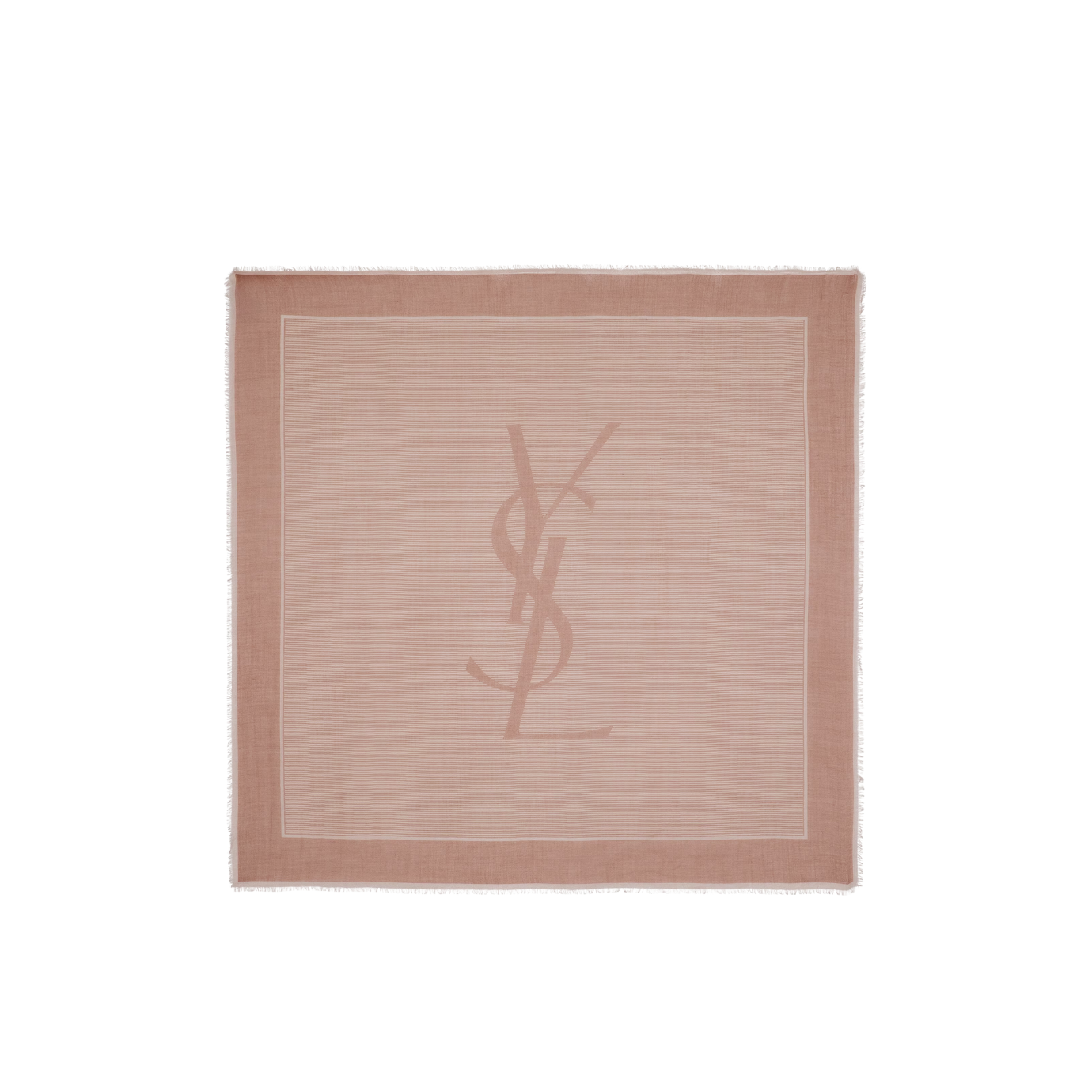 Visuel 1 : Saint Laurent | Grand carré rayures rose| Boutique Parenthese Bordeaux