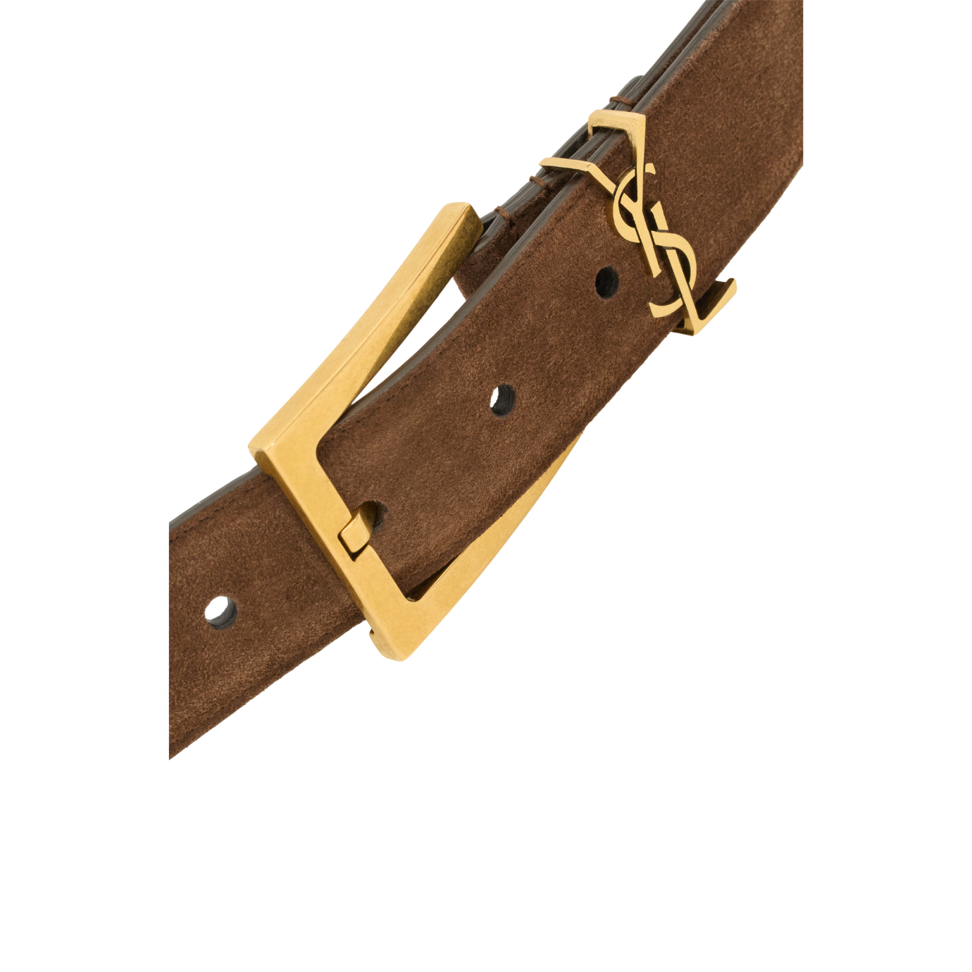 Visuel 3 : Collection Saint Laurent Bordeaux | Ceinture Cassandre en suède bark brown| Boutique Parenthese Bordeaux
