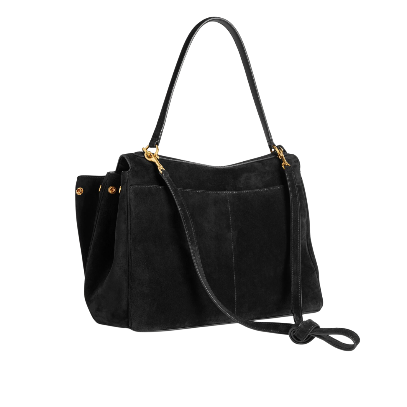 Visuel 4 : Collection Balenciaga|Sac Rodeo Medium en suede noir| Boutique Parenthese Bordeaux