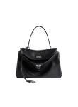 Visuel 1 : Collection Balenciaga Bordeaux | Sac Rodeo small en cuir noir argent | Sac de Luxe Parenthese Bordeaux