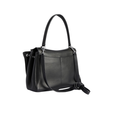 Visuel 3 : Collection Balenciaga Bordeaux | Sac Rodeo small en cuir noir argent | Sac de Luxe Parenthese Bordeaux