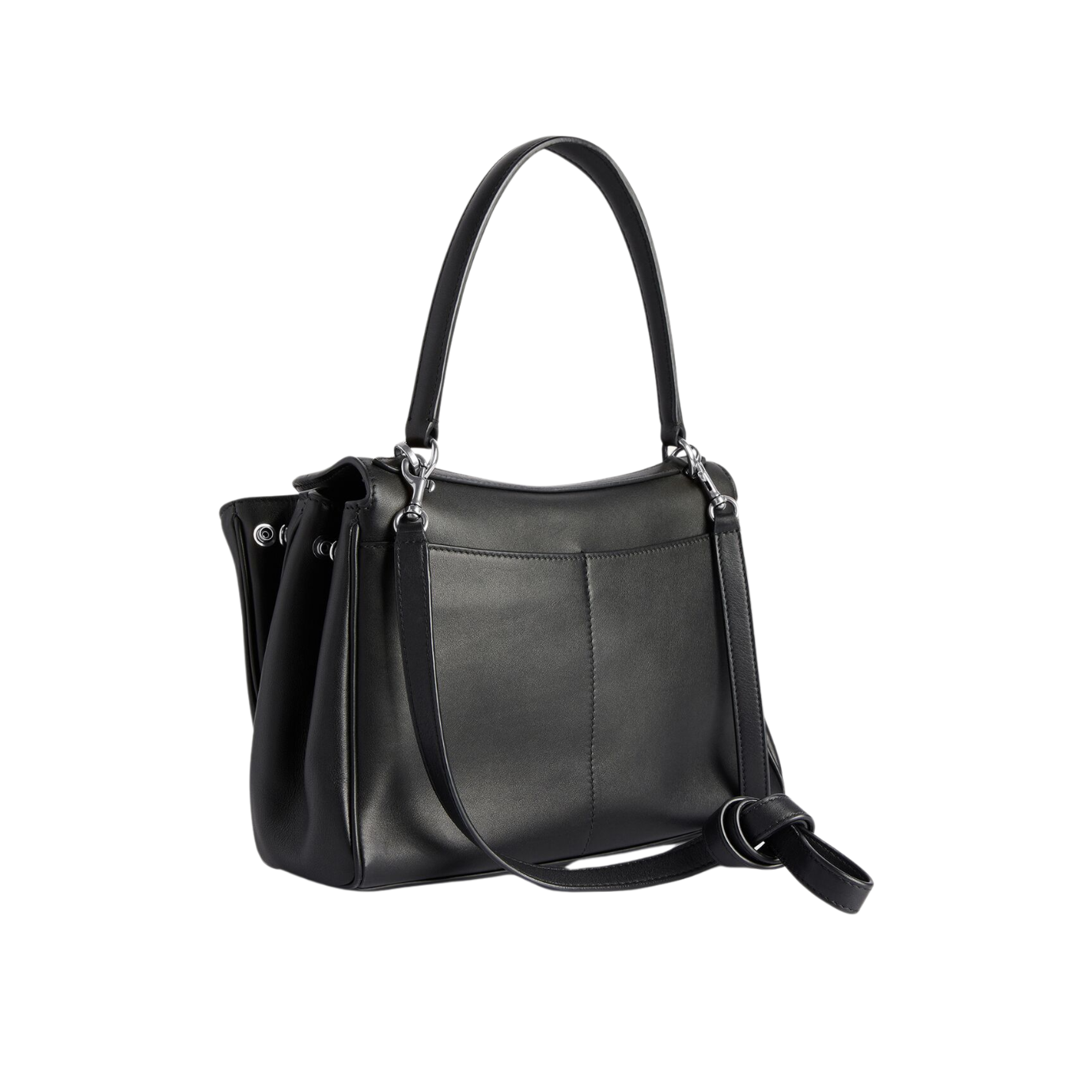 Visuel 3 : Collection Balenciaga Bordeaux | Sac Rodeo small en cuir noir argent | Sac de Luxe Parenthese Bordeaux