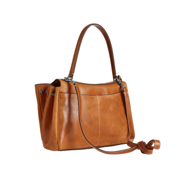 Visuel 3 : Collection Balenciaga Bordeaux | Sac Rodeo small en cuir tan cowboy| Sac de Luxe Parenthese Bordeaux