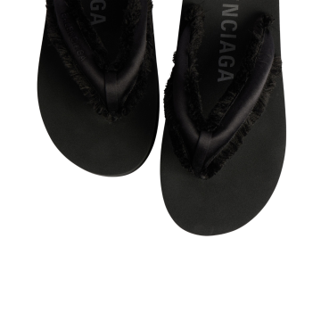 Visuel 4 : Collection Balenciaga Bordeaux | Tong jet lag noir| Chaussures de Luxe Parenthese Bordeaux