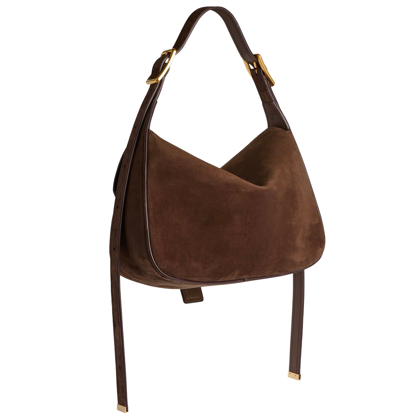 Visuel 3 : Collection Balenciaga Bordeaux | Sac Clicca medium en veau velours muscade| Sac de Luxe Parenthese Bordeaux