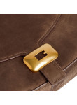 Visuel 6 : Collection Balenciaga Bordeaux | Sac Clicca medium en veau velours muscade| Sac de Luxe Parenthese Bordeaux