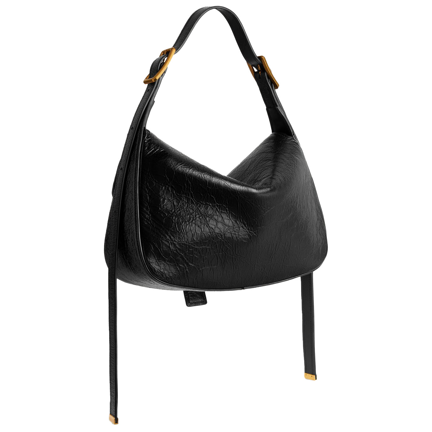 Visuel 4 : Collection Balenciaga Bordeaux | Sac Clicca medium en cuir d'agneau Arena noir| Sac de Luxe Parenthese Bordeaux