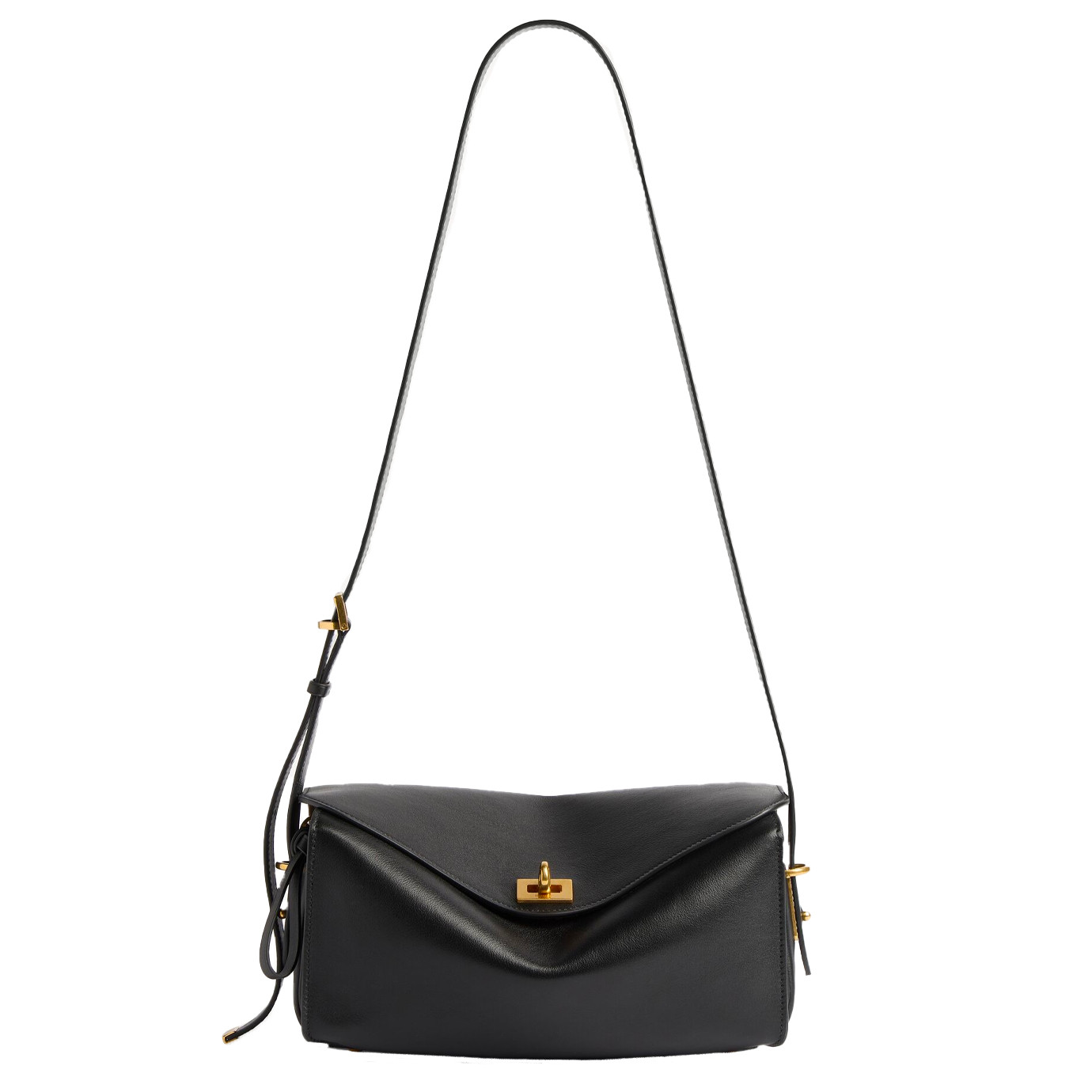 Visuel 2 : Collection Balenciaga Bordeaux | Sac Le 7 en cuir noir et veau velours muscade| Sac de Luxe Parenthese Bordeaux