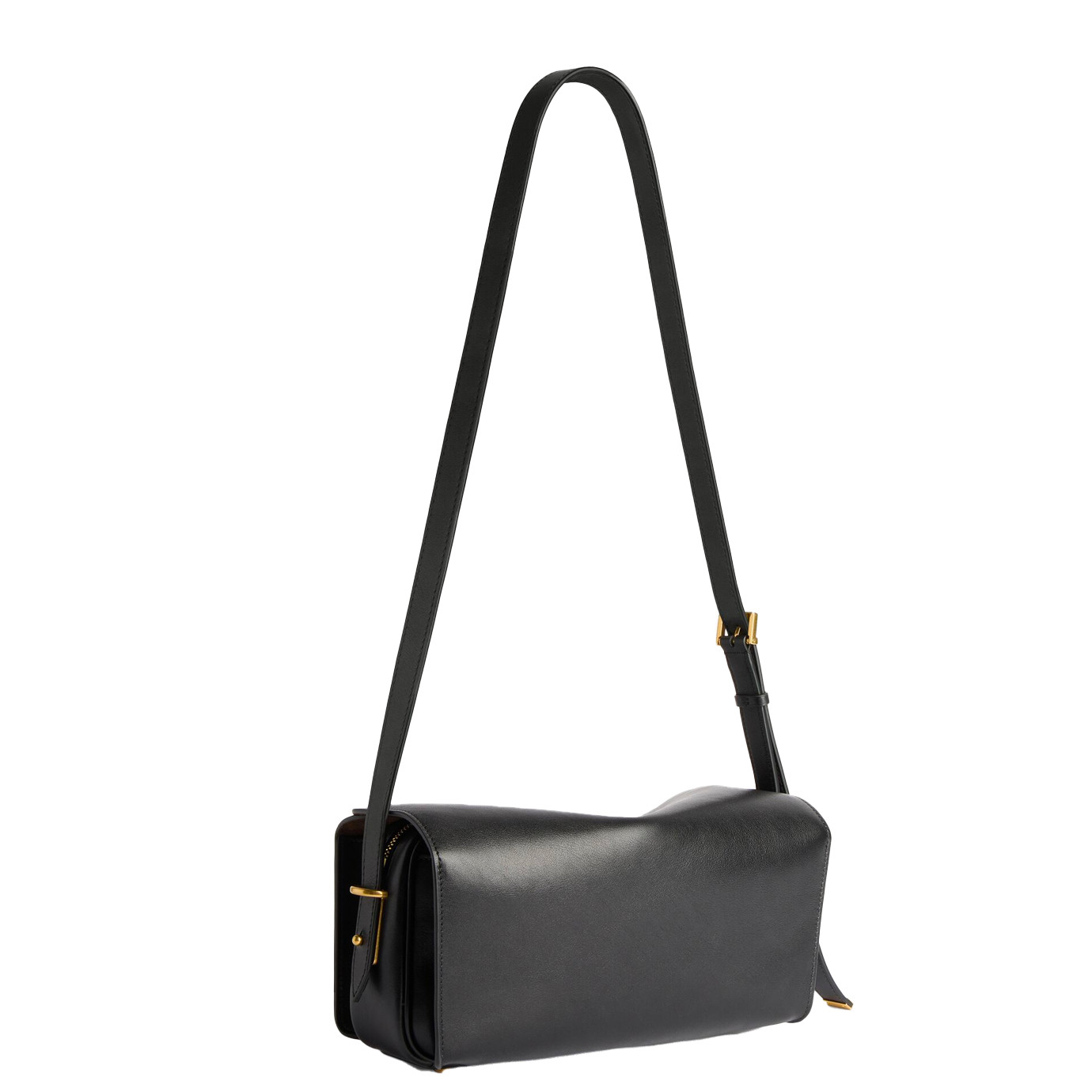 Visuel 3 : Collection Balenciaga Bordeaux | Sac Le 7 en cuir noir et veau velours muscade| Sac de Luxe Parenthese Bordeaux