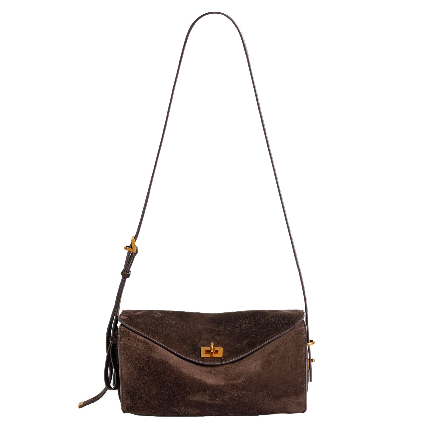 Visuel 2 : Collection Balenciaga Bordeaux | Sac Le 7 en veau velours moka et cuir nappa rubis| Sac de Luxe Parenthese Bordeaux