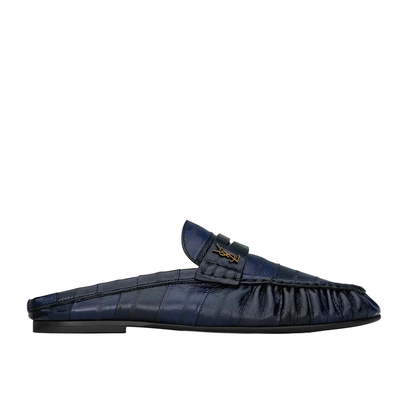 Visuel 1 : Collection Saint Laurent Bordeaux | Chaussures Loafer en cuir souple marine| Sac de Luxe Parenthese Bordeaux