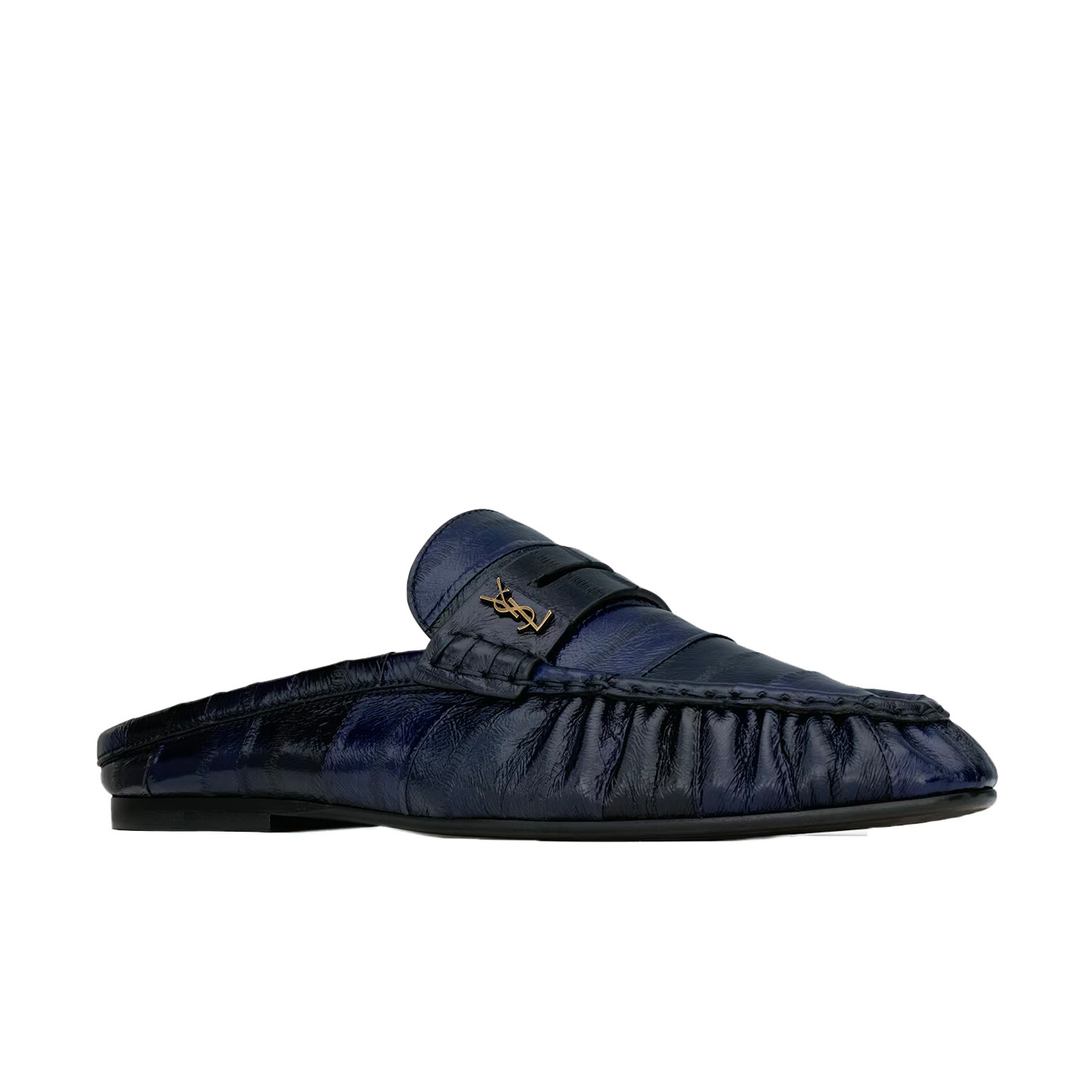 Visuel 3 : Collection Saint Laurent Bordeaux | Chaussures Loafer en cuir souple marine| Sac de Luxe Parenthese Bordeaux