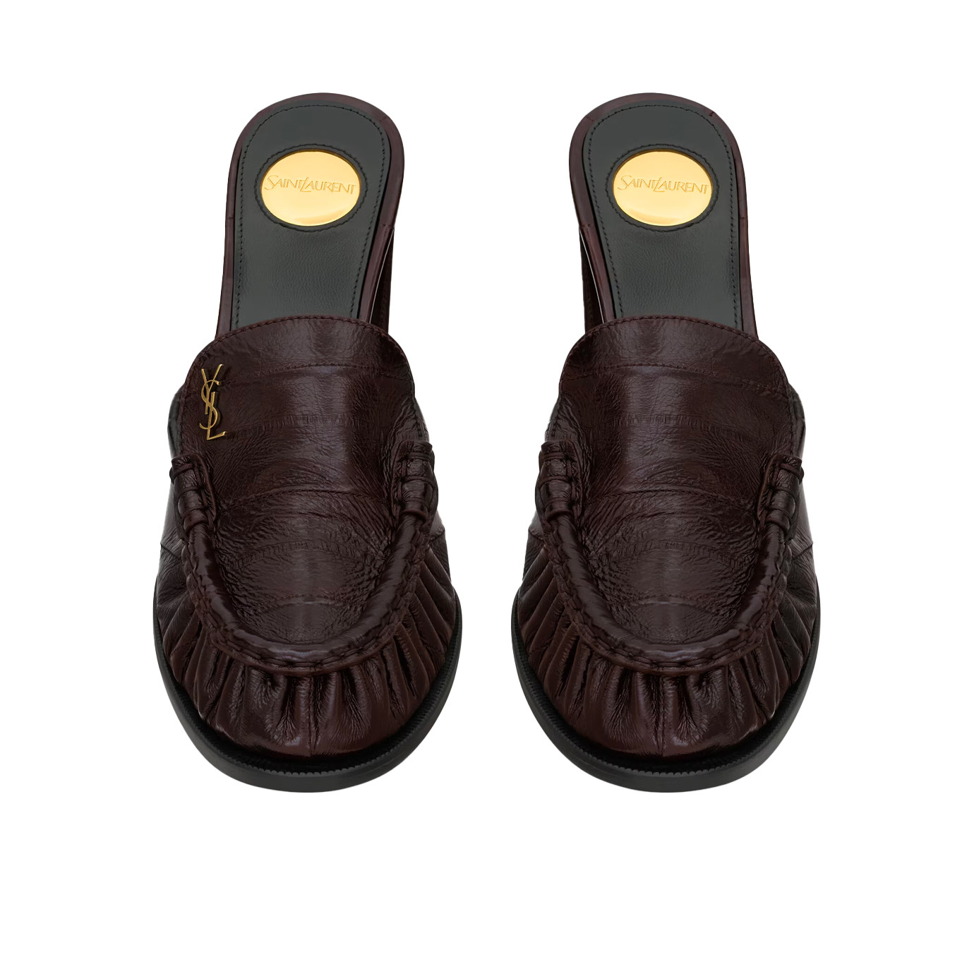 Visuel 2 : Collection Saint Laurent Bordeaux | Mule à talon Magnum marron | Boutique de chaussures de Luxe Parenthese Bordeaux