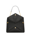 Visuel 5 : Collection Saint Laurent | Sac enveloppe large en cuir noir | Boutique Parenthese Bordeaux