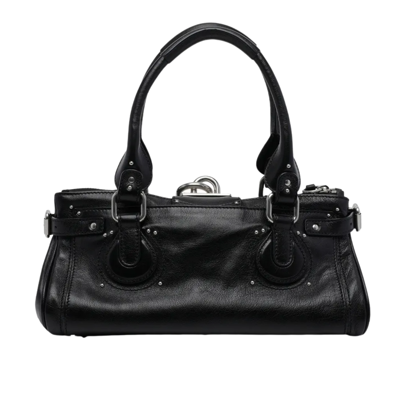 Visuel 3 : Chloé Sac Paddington en cuir noir argent| Boutique de sacs de Luxe Parenthese