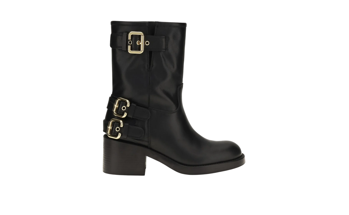 Visuel 1 : Collection Chloé| Bottine Dakota en cuir noir | Boutique de chaussures de Luxe Parenthese Bordeaux