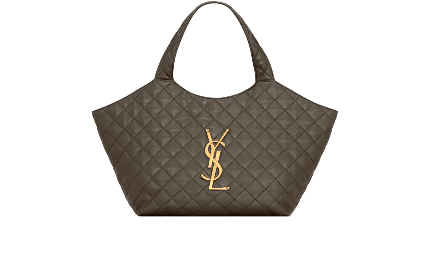 Visuel 1 : Saint Laurent | Sac icare médium en cuir matelassé kaki | Boutique Parenthese Bordeaux
