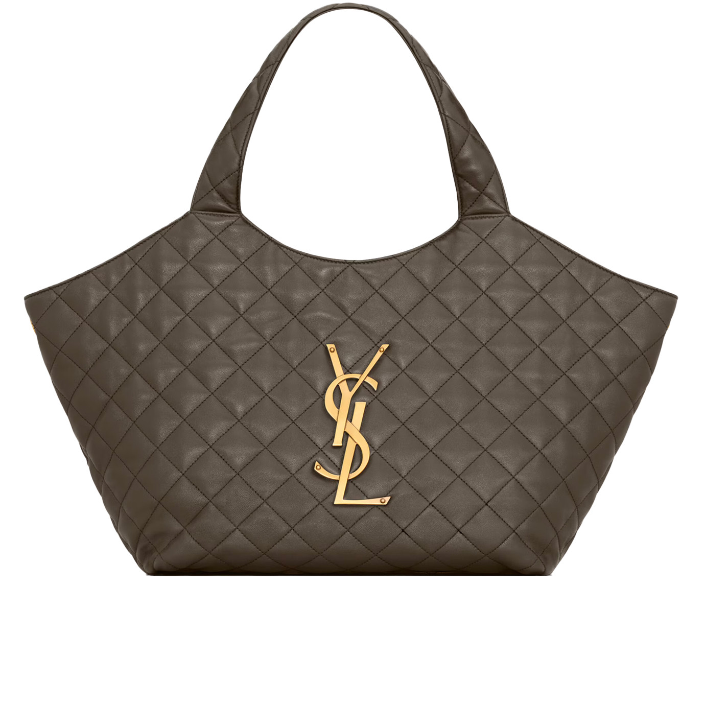 Visuel 1 : Saint Laurent | Sac icare médium en cuir matelassé kaki | Boutique Parenthese Bordeaux