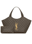 Visuel 3 : Saint Laurent | Sac icare médium en cuir matelassé kaki | Boutique Parenthese Bordeaux