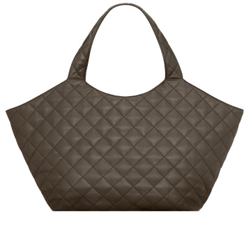 Visuel 4 : Saint Laurent | Sac icare médium en cuir matelassé kaki | Boutique Parenthese Bordeaux
