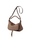 Visuel 2 : Chloé | Sac Marcie small en cuir deep taupe | Boutique Parenthese Bordeaux