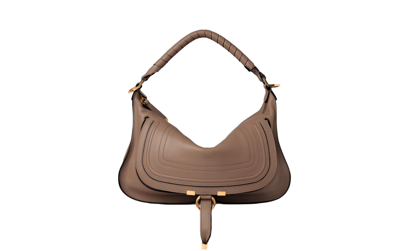 Visuel 1 : Chloé | Sac Marcie small en cuir deep taupe | Boutique Parenthese Bordeaux