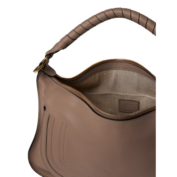 Visuel 4 : Chloé | Sac Marcie small en cuir deep taupe | Boutique Parenthese Bordeaux